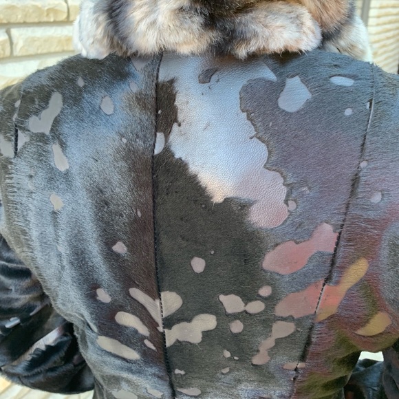 Genuine leather and real fur jacket size S - Picture 6 of 6